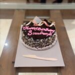 Sreedhanya Instagram - I’m delighted to celebrate my birthday again this year with the Mazhayethum Munpe family (Amrita TV). Thank you all for making me feel at home♥️ Missed you @sindhu.mohan_ ❣️