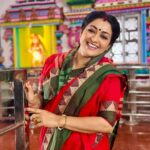 Sreedhanya Instagram - Embrace joy, laugh out your worries, and surround yourself with positivity to cultivate good vibes❣️❣️ 📸 pavan #maaathabangaram #hyderabad #etv #etvtelugu #yatasmedia Cheryala Lakshminarasimha Swamy Temple