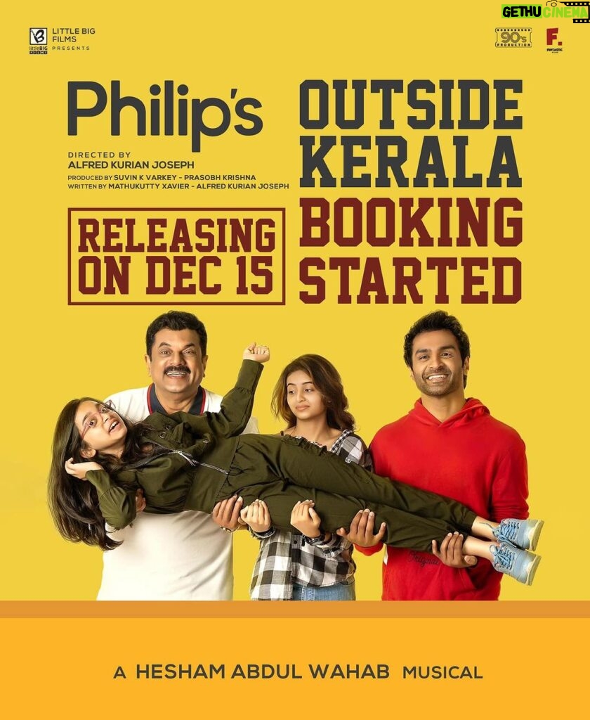 Sreedhanya Instagram - Philip’s Outside Kerala booking started. 😇💛