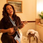 Stacey Leilua Instagram - The bathroom has the best acoustics 🤷🏽‍♀️😂 #YoungRock Episode 9, #aladynamedstarsearch is streaming now 😉🙌🏽🌺🎶 @nbc @nbcyoungrock 📸: @mtsp.oz