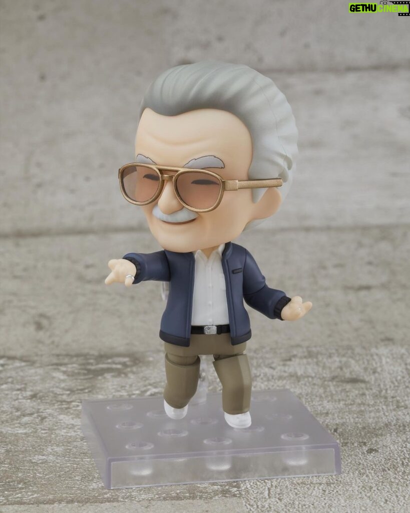 Stan Lee Instagram - Thwip! Tell us, how would you pose this Nendoroid Stan Lee figure? There are so many possibilities! 🕸👋💪😱 Visit @goodsmilecompanyofficial to pre-order your collectible today. #StanLee