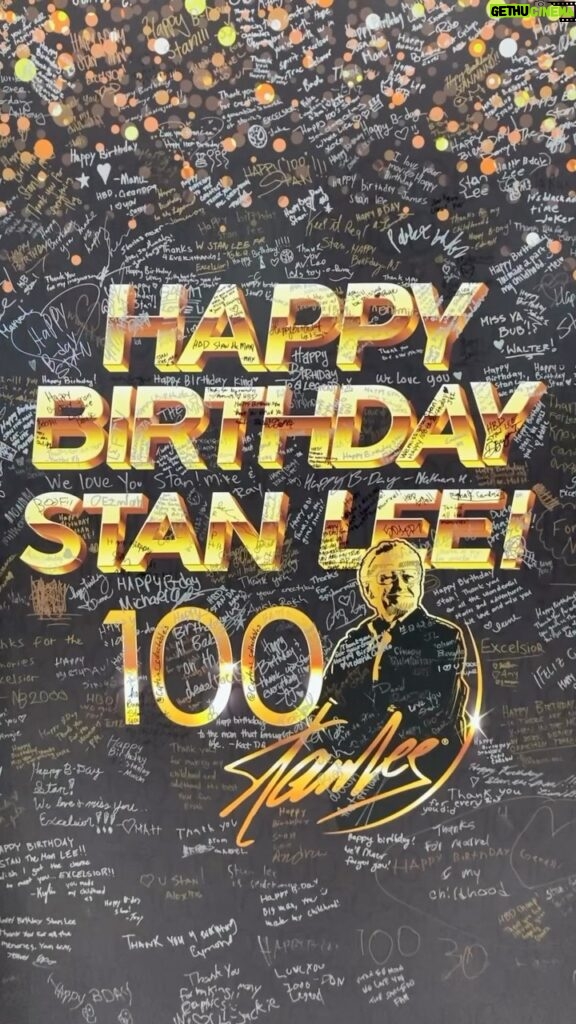 Stan Lee Instagram - “Thank you for creating a legacy.” ✨ 100 years ago today, Stan Lee was born in New York City. Over the last century, his work changed the pop culture landscape and influenced millions around the world. Earlier this month at LA Comic Con, we asked fans to leave messages for Stan’s centennial. Inspiration. Legend. Hero. These are some of the words that popped up again and again. To honor what would have been Stan’s 100th birthday today, we want to fill this post with memories from his fans. Help us celebrate The Man by sharing your favorite Stan anecdotes, cameos, and comics with us. Stan was eternally grateful for his fans, and we are, too. We look forward to sharing more of his work and legacy with you, and we’re thankful that your continuing support will keep Stan’s memory alive for hundreds of years to come. ‘Nuff said. #StanLee #StanLee100