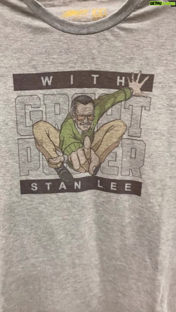 Stan Lee Instagram - 💥 With Great Power 💥 Excelsior! 💥 ‘Nuff said! What catchphrase would you put on your own Stan Lee tee? Today’s your last chance to create a one-of-a-kind custom t-shirt or water bottle at our LA Comic Con booth — until 5pm! There’s more! Show our staff at booth 1127 this video and get 10% off your apparel purchase. 😎 #StanLee100 #StanLee