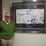 Stan Lee Instagram - Stan always admired artists, from those he worked closely with to the fans who created sensational Stan art. Here’s a flashback of him posing with a phenomenal piece crafted by Charles Holbert. #StanLee #WorldArtDay