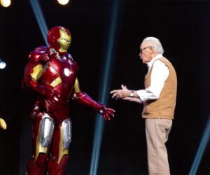 Stan Lee Instagram - Celebrating 60 years of Iron Man! Ol’ Shellhead, who first appeared in Tales of Suspense #39, joined Stan on stage at D23 in 2015. What do you think Stan was saying to him here? Click the link in our stories to read 4 fun facts about Iron Man and Stan Lee. #StanLee #IronMan