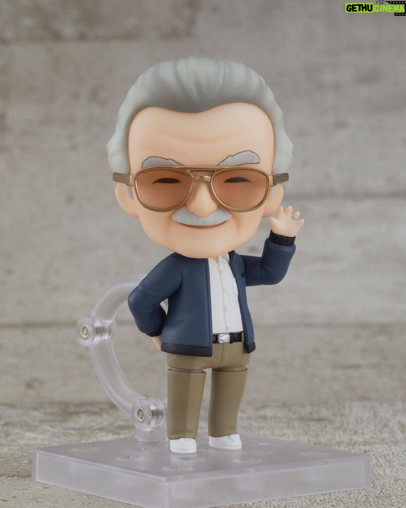 Stan Lee Instagram - Thwip! Tell us, how would you pose this Nendoroid Stan Lee figure? There are so many possibilities! 🕸️👋💪😱 Visit @goodsmilecompanyofficial to pre-order your collectible today. #StanLee