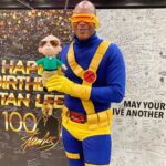 Stan Lee Instagram – Cosplayers 🤝 the Little Stan Lee plush 

Stop by booth 1127 at @comicconla today and tomorrow to snap a photo with the plush, sign our centennial message wall, make your own customized t-shirt and more! 
#StanLee100 #StanLee