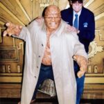 Stan Lee Instagram - Fantastic Four #FlashbackFriday! The Thing (Michael Chiklis) taking a break from clobberin’ time to snap a photo with Willie Lumpkin (Stan The Man) on set of the 2005 Fantastic Four film. Fun fact: This was Stan’s first Marvel movie cameo playing a character he co-created. #StanLee