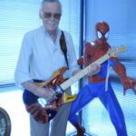 Stan Lee Instagram - Stan Lee: Rock Star 🎸 Stan wasn’t a musician; he just liked to pose with guitars, especially Spidey ones! #StanLee #WaybackWednesday