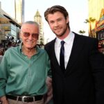 Stan Lee Instagram - #FlashbackFriday to Smilin’ Stan posing with the Mighty Thor himself, Chris Hemsworth, at the premiere of the first Thor movie in 2011. #StanLee