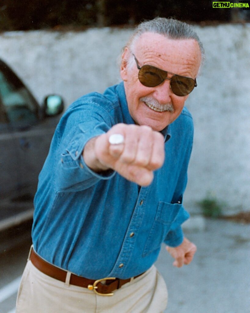Stan Lee Instagram - POW! 💥 Here’s a photo of sprightly Stan for some #MondayMotivation to start your week off right. #StanLee