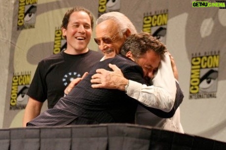 Stan Lee Instagram - We love this photo 3000. #NationalHuggingDay #StanLee #FlashbackFriday