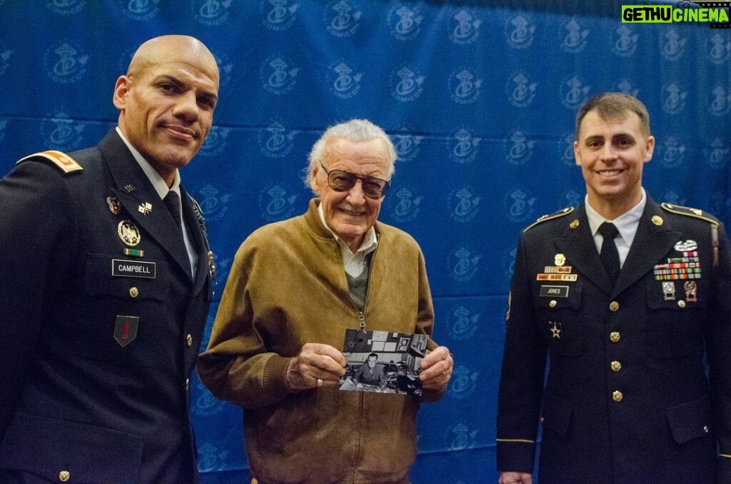 Stan Lee Instagram - Stan was a proud veteran of the US Army, serving in the Signal Corps during WW2. He always graciously talked about his service and supported fellow veterans. To commemorate #VeteransDay, here’s a throwback to 2017 when Stan was inducted into the Signal Corps Regimental Association. He was thrilled to receive such an esteemed honor. #StanLee (Photos from 1-2 Stryker Brigade Combat Team)