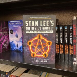 Stan Lee Instagram - Not only was Stan a prolific writer, he was a voracious reader as well!

We're celebrating #WorldBookDay this year with a reading recommendation: The Devil's Quintet, a brand-new superhero thriller written by Stan and New York Times best-selling author @jbonansinga, author of several Walking Dead books.

Stan partook in many public signings for fans at the Barnes and Noble at the Grove in Los Angeles, so it's fitting that we spotted a copy of The Devil's Quintet on the shelf there… swipe to see it!
#StanLee #TheDevilsQuintet #thrillerreads #superherobooks