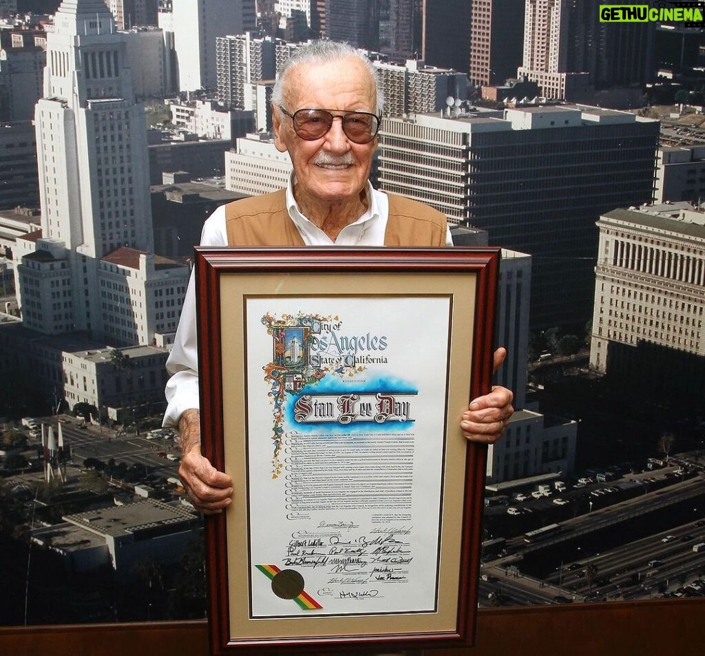 Stan Lee Instagram - Did you know? There are several Stan Lee Days you can celebrate coast to coast! From New York to Los Angeles, Hawaii to Massachusetts, and many places in between, Stan was honored with his very own day in various cities, counties, and states. Back in 2016, October 28 was touted as Stan Lee Day in Los Angeles. However, when you look at the certificate, the date reads either September 27 or December 28. 🧐 Talk about a discrepancy! But it just gives us another reason to celebrate The Man today, which is our favorite thing to do. #StanLee #StanLeeDay