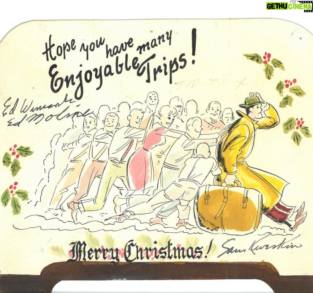 Stan Lee Instagram - STAN! Swipe for a rare treat, an early 1950s holiday card made just for Stan, discovered in the #StanLeePapers at the @ahcwyo. 🎁 #StanLee #MerryChristmas #HappyHolidays