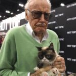 Stan Lee Instagram - Using #InternationalCatDay as an excuse to re-share one of the greatest photos of all time. #StanLee #GrumpyCat
