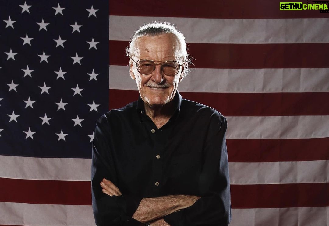 Stan Lee Instagram - Stars. Stripes. Stan. Happy #4thofJuly. #StanLee