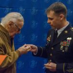 Stan Lee Instagram - Stan was a proud veteran of the US Army, serving in the Signal Corps during WW2. He always graciously talked about his service and supported fellow veterans. To commemorate #VeteransDay, here’s a throwback to 2017 when Stan was inducted into the Signal Corps Regimental Association. He was thrilled to receive such an esteemed honor. #StanLee (Photos from 1-2 Stryker Brigade Combat Team)