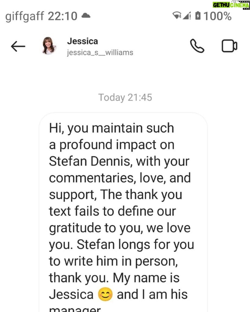 Stefan Dennis Instagram - Hi Everyone. Just to let you know this person is a fake. She is NOT my manager and has nothing to do with me or Neighbours. DO NOT respond as it is a scam. Cheers! Stefan