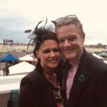 Stefan Dennis Instagram – A day at the races….. where are the Marx Bros when you need them?! Here with my real and my fake. gail_dennis_ & @relmaloglou  #Cupweekon10