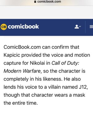 Stefan Kapičić Instagram - I'm happy that I can finally announce my role in "Call of Duty: Modern Warfare 2019"Thanks to @InfinityWard I've been creating two amazing characters for almost a year! Legendary Nikolai who now looks and talks like me and a BAD bad man J12 !🥳@CallofDuty #ModernWarfare  #GoingDark ENJOY!