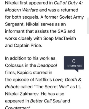 Stefan Kapičić Instagram - I'm happy that I can finally announce my role in "Call of Duty: Modern Warfare 2019"Thanks to @InfinityWard I've been creating two amazing characters for almost a year! Legendary Nikolai who now looks and talks like me and a BAD bad man J12 !🥳@CallofDuty #ModernWarfare  #GoingDark ENJOY!
