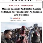 Stefan Kapičić Instagram - It’s OFFICIAL! Thanks @deadline DEADPOOL 3 - Here we come! #deadpool3 #Colossus #StefanKapicic #deadline #Marvel #ryanreynolds #wolverine #deadpool #Hughjackman #morenabaccarin #Vanessa #shawnlevy Marvel Universe