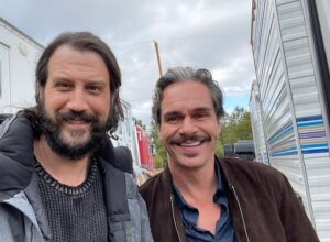 Stefan Kapičić Instagram - BEHIND THE SCENES @bettercallsaul with one and only LALO! @daltonyco it's been a blast working with you. 🪓 #stefankapcic #casper #lalosalamanca #tonydalton #bettercallsaul #amc #Netflix #finalseason #season6 Albuquerque, New Mexico