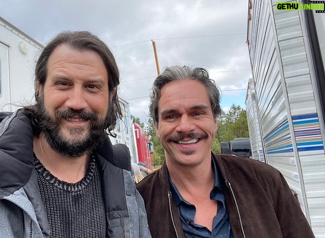 Stefan Kapičić Instagram - BEHIND THE SCENES @bettercallsaul with one and only LALO! @daltonyco it's been a blast working with you. 🪓 #stefankapcic #casper #lalosalamanca #tonydalton #bettercallsaul #amc #Netflix #finalseason #season6 Albuquerque, New Mexico