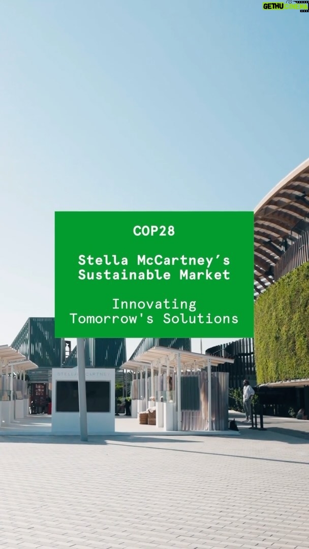 Stella McCartney Instagram - From Paris Fashion Week to #COP28, introducing my ‘Stella McCartney’s Sustainable Market: Innovating Tomorrow’s Solutions’ exhibit. Our installation includes 15 next-gen material innovators, many of whom we collaborate with here at Stella or invest in through my S🌍S Fund... Showing global leaders a better way is possible when you commit to positive change... x Stella Discover more at stellamccartney.com. #StellaMcCartney #StellaDiaries #COP28