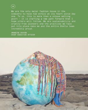Stella McCartney Instagram - FUTURE OF FASHION: Our 2023 Impact Report is now available. Since day one, I have been on a mission to create a fashion industry that does not harm our fellow creatures, is less impactful on Mother Earth and is kinder to every person it touches. We must all act today to protect our planet for the generations of tomorrow... Not only reducing harm, but healing; not just sustainable, but regenerative...🌎💚 x Stella 

Discover the full report at Stellamccartney.com

Shot by @marymccartney 

#StellaMcCartney #StellaDiaries #COP28