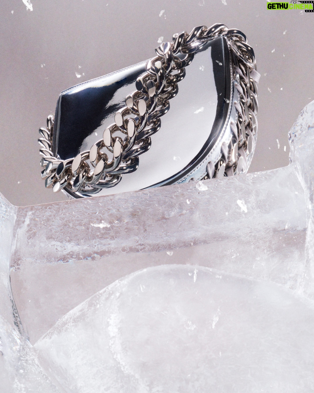 Stella McCartney Instagram - STELLABRATION: A festive frost and #Frayme are upon us, in metallic mirroring to reflect your desires. The iconic Frayme bag, crafted from silver #vegan materials and with a recyclable aluminium chain. Tap to shop #StellaHoliday and at link in bio. #StellaMcCartney #StellaSpring24 #crueltyfree