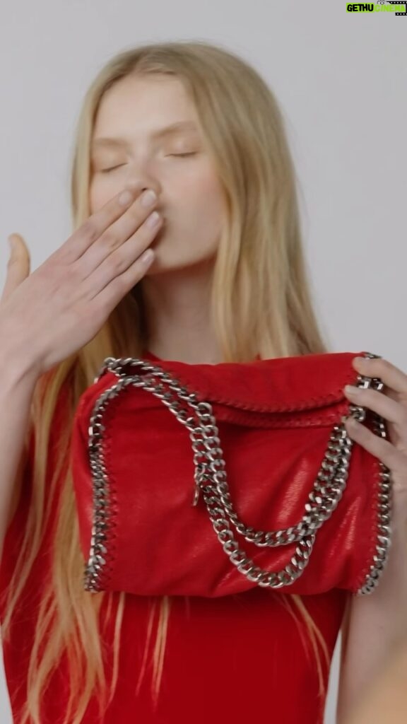 Stella McCartney Instagram - STELL-F LOVE: The rare, limited-edition red #Falabella — an iconic celebration of self-love for #VDay. Only six are available globally, handcrafted in Italy from #vegan materials showing a love to animals and Mother Earth. Shop the limited-edition red Falabella exclusively at stellamccartney.com. #StellaMcCartney #crueltyfree #ValentinesDay #vegan
