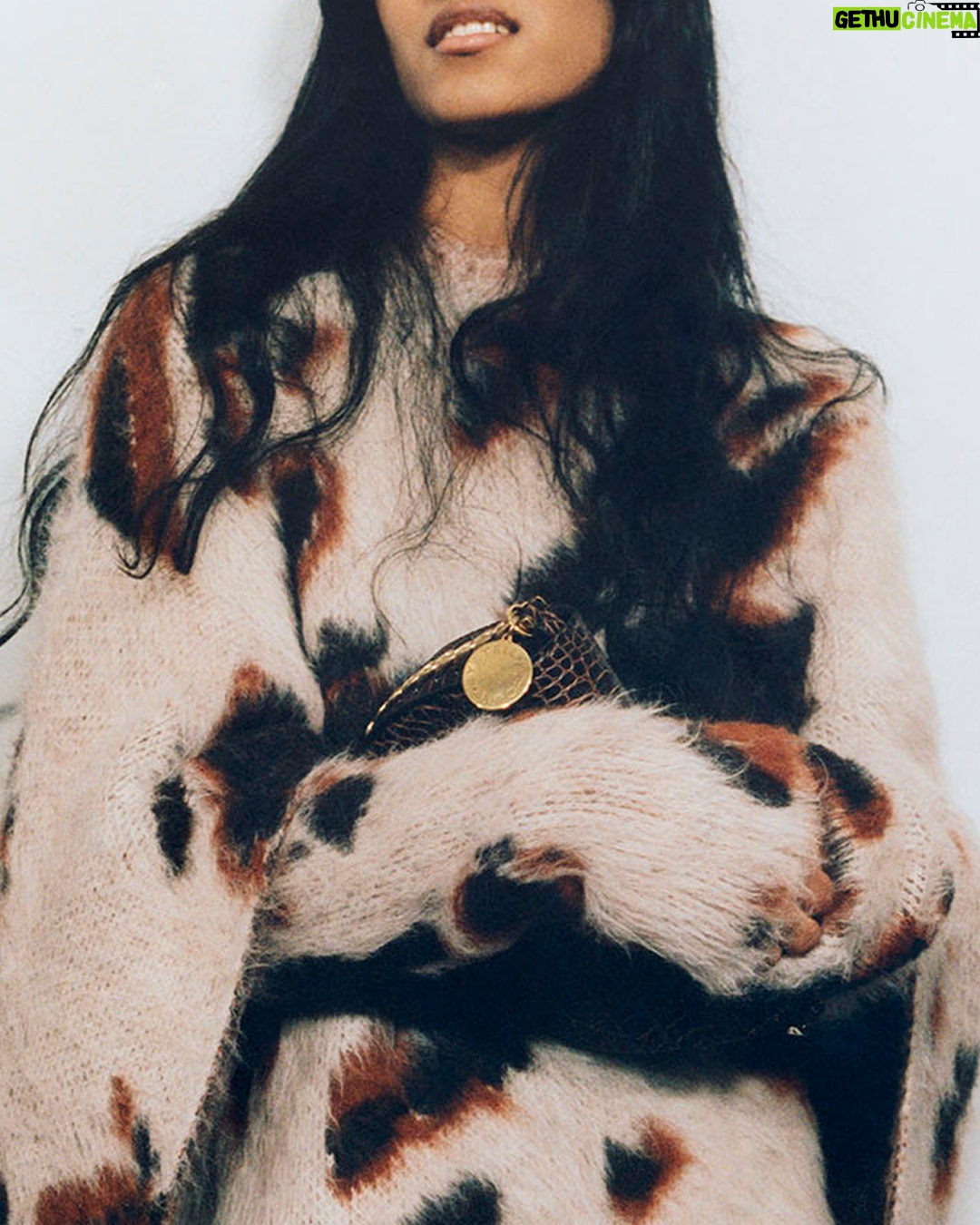 Stella McCartney Instagram - HORSE POWER: “Appaloosa stallion run so fast / Gallop through the canyon through the past.” – Linda McCartney Airy and fluffy knit capes are woven in a Appaloosa jacquard, inspired by the spotted American breed of horse beloved by Stella’s mother @LindaMcCartney. Tap to shop #StellaWinter23 and at link in bio. #StellaMcCartney #LindaMcCartney