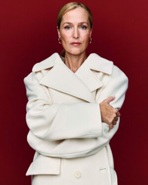 Stella McCartney Instagram - HORSE POWER: Legendary talent @GillianA in @PORTERmagazine, wearing Savile Row tailoring and outerwear.

Tap to shop #StellaWinter23 and at link in bio.

Credits
Photographer: @philip_messman
Casting: @theannabelbrog @olivesw
Content Director: @alcaselyhayford
Photographer: @philip_messman
Art Director: @iamviettran @kelly0n
Hair: @jamesrowehair
Makeup: @florriewhitemakeup
Styling: @cblazeby
Nails: @jessicathompsonnails
Words: @katie_berrington

#StellaMcCartney #GillianAnderson #InStella