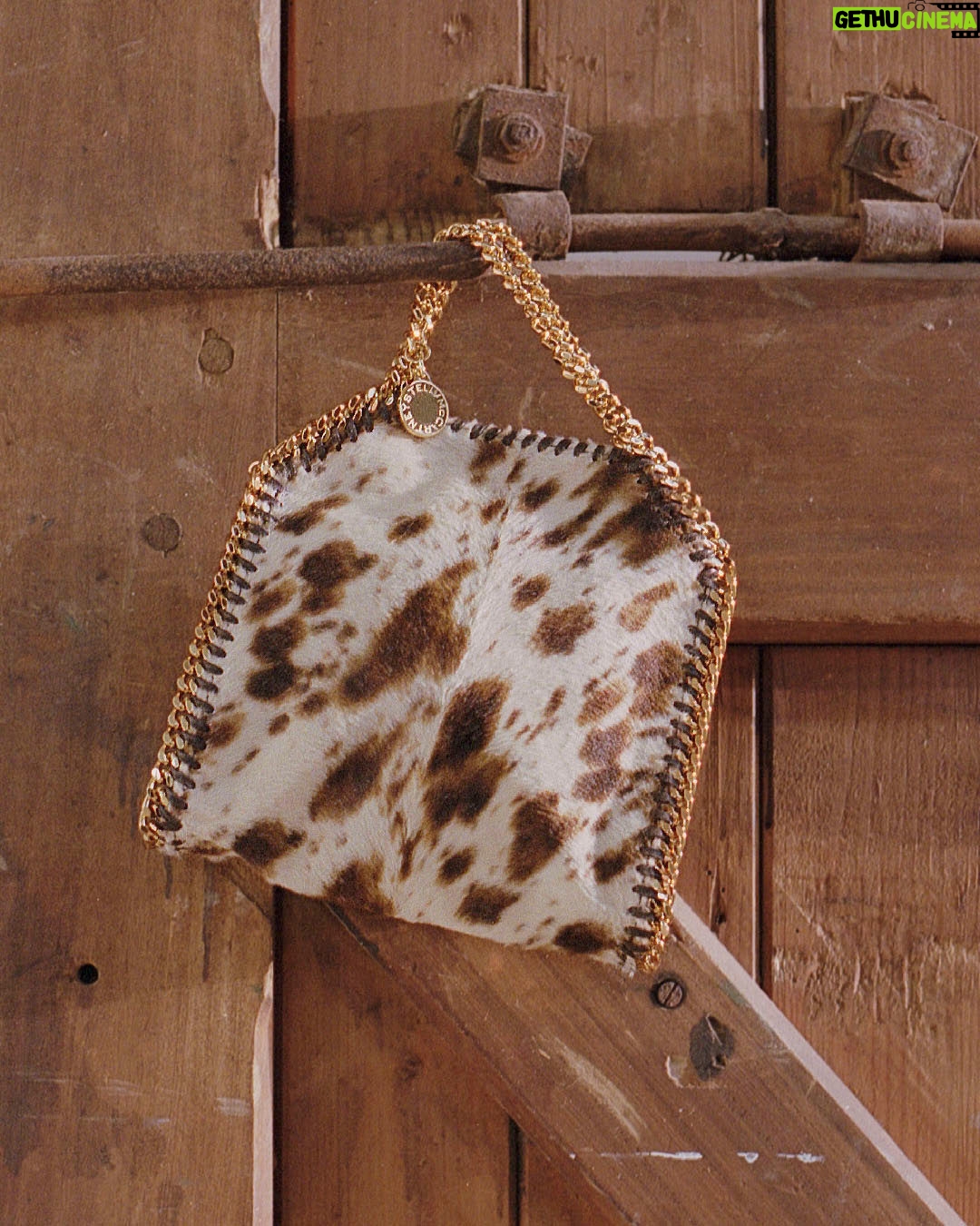 Stella McCartney Instagram - HORSE POWER: Our iconic #Falabella embodies Stella’s lifelong love of horses, named after one of her favourite breeds. This season, we reinterpret the Falabella in an Appaloosa print – inspired by the spotted American horses Stella’s parents raised during her childhood. Over 1 billion animals die annually for leather, including equines. We do not harm any. Tap to shop #StellaWinter23 and at link in bio. #StellaMcCartney