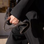 Stella McCartney Instagram - STELLA’S SUSTAINABLE MARKET: My iconic #Falabella bag, crafted with this season's knotted details and rounded silhouettes... x Stella The original #vegan It-Bag since its debut in 2009, the Falabella is reinterpreted in new shapes and materials – incorporating more conscious elements, from its iconic chain in recycled brass and recyclable aluminium to bodies sculpted from recycled #crueltyfree alternatives to animal leather. Wearable art by @AndrewLoganSculptor, exclusively for Stella McCartney. Discover the full #StellaSummer24 runway collection at stellamccartney.com. #StellaMcCartney #ParisFashionWeek #PFW