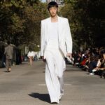 Stella McCartney Instagram - STELLA’S SUSTAINABLE MARKET: Summer 2024 blurs the lines between genders and generations. Cummerbunds in lead-free crystals, ruffled organic poplin shirting, tailoring in metallic brocades. Watch the #StellaSummer24 runway show at stellamccartney.com. Credits Wearable art by @AndrewLoganSculptor, exclusively for Stella McCartney #StellaMcCartney #ParisFashionWeek #PFW #StellasSustainableMarket Marché Saxe-Breteuil