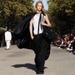 Stella McCartney Instagram - STELLA’S SUSTAINABLE MARKET: Summer 2024 blurs the lines between genders and generations. Cummerbunds in lead-free crystals, ruffled organic poplin shirting, tailoring in metallic brocades. Watch the #StellaSummer24 runway show at stellamccartney.com. Credits Wearable art by @AndrewLoganSculptor, exclusively for Stella McCartney #StellaMcCartney #ParisFashionWeek #PFW #StellasSustainableMarket Marché Saxe-Breteuil