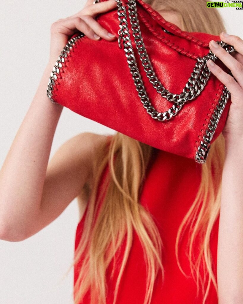 Stella McCartney Instagram - STELL-F LOVE: Celebrate self-love with this iconic limited-edition red #Falabella. You can’t love others if you don’t love yourself. Only six of this rare red Falabella are available globally. Crafted with a recycled brass and recyclable aluminium chain, and lined with recycled ocean plastics. Shop the limited-edition red Falabella exclusively at stellamccartney.com. #StellaMcCartney #crueltyfree #VDay #vegan
