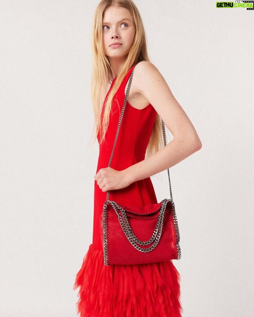 Stella McCartney Instagram - STELL-F LOVE: Celebrate self-love with this iconic limited-edition red #Falabella. You can’t love others if you don’t love yourself. Only six of this rare red Falabella are available globally. Crafted with a recycled brass and recyclable aluminium chain, and lined with recycled ocean plastics. Shop the limited-edition red Falabella exclusively at stellamccartney.com. #StellaMcCartney #crueltyfree #VDay #vegan