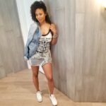 Stephanie Charles Instagram – So…ummm. I couldn’t choose which shoes goes best with this dress. Any suggestions? Reebok or the Converse🤷🏽‍♀️🤷🏽‍♀️🤷🏽‍♀️🤷🏽‍♀️📸
#trivialquestion 
#stephaniecharles 
#picoftheday 
#itsthelittlethings 
#actress🎬 
#actresshot