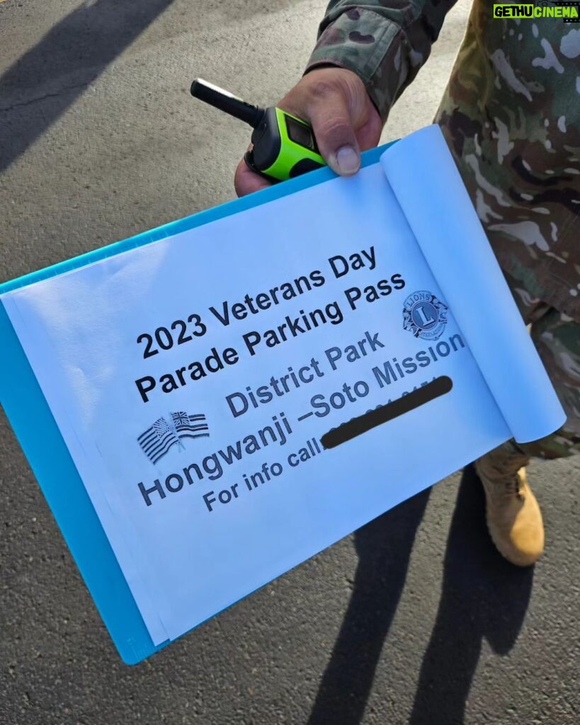 Stephen Hill Instagram - Veteran's Day I had the honor of volunteering alongside a few of the Leilehua JROTC Mighty Mules for a Veteran's Day Parade. Nobody got through that gate that wasn't supposed to be there on our watch. Especially an unmarked car full of Mandalorians. Service in the public interest. #stephenhillphotos #leicaphoto #veteransday Wahiawa District Park