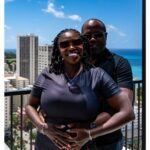 Stephen Hill Instagram - "The One-Heart Way" She was shook! But Sensei Kenny had her back. She also hopped off the Lanai immediately after this photo op. Fam since the days of Isshinryu Karate. We go waaaaaay back. Harlem in Honolulu. #stephenhillphotos #hawaiilife🌺 #lanai #joy #leicaphoto #isshinryukarate #theoneheartway #harlem