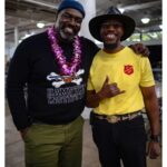 Stephen Hill Instagram - Mahalo, Kaikunāne! The importance of a black barbershop: Any black man without a bald cut or really long hair that's out of town for longer than a week or two will tell you he's going to be looking for a barber. If you're lucky, you'll find a shop that offers more than a fresh cut. This brother is one of two barbers I've had here in Hawaii, and beyond keeping me tightened up, he keeps me connected to the community in significant and positive ways. This is the second time he's brought me out to serve at the Salvation Army Hawaii Thanksgiving Dinner, and my heart is full. I've lost close friends and brothers since I've been here, but I've gained good brothers as well. I am thankful for this brother right here. His name is King, and he wears the Crown well. ✊🏿 #thanksgiving2023 #theKingandi #BrothersGonnaWorkItOut #brotherhood #blackbarbers
