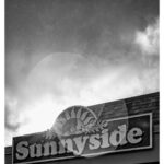 Stephen Hill Instagram - 2 Eggs Sunnyside Up. Sometimes lens flares are your friend. #stephenhillphotos #blackandwhitephotography #leicaq3 #lensflare Sunnyside Restaurant