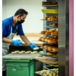 Stephen Hill Instagram - Time to make the M.P. Eyes Sunrise donuts. There they are... top 3 racks. Thanks again 😎🌄🍩 #stephenhillphotos #MPEyes #donutkingwaikiki