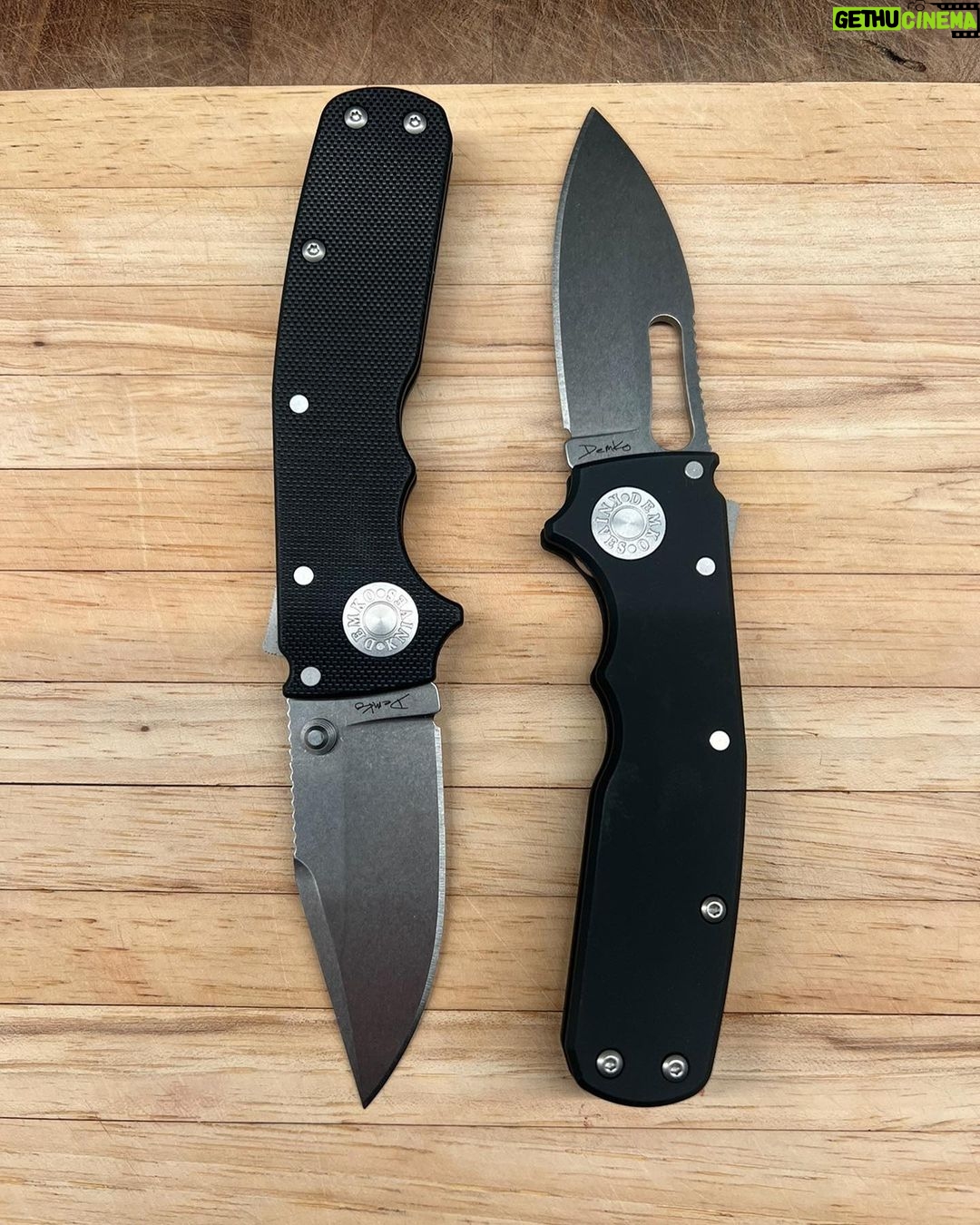 Steve Austin Instagram - 🔊⬆️ My two new favorite EDC’s from @demkoknives. Shark Cubs in Aluminum and Black G10. Lightweight and very sharp. #knife #knives #pocketknife #demkoknives #alwayscarryapocketknife Motley Crue Looks That Kill