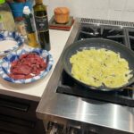 Steve Austin Instagram - Sliced mule deer tenderloin in thin cuts. Sautéed onions in olive oil. Then sautéed tenderloin with garlic and and a pat of butter and mixed them together and seasoned with salt and pepper. Fucking delicious. Moolah on the ready for clean up… #venison #muledeer #deer #chef #usa #america #wildgame @nevadahuntingservices @carsonvalleymeats #silverlab